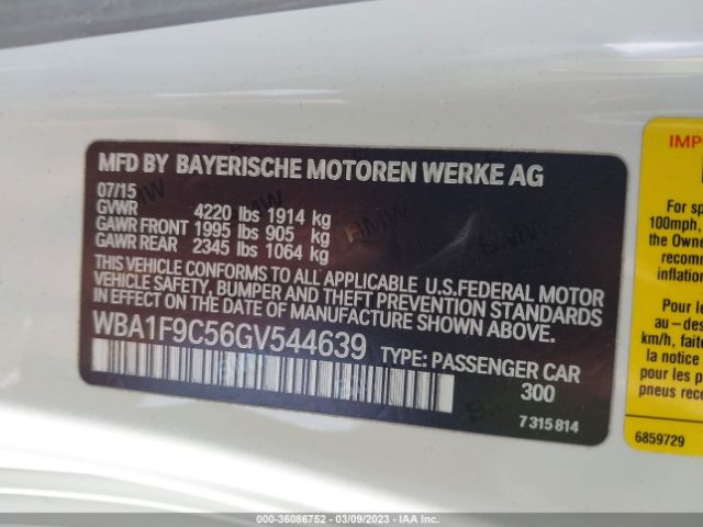 WBA1F9C56GV544639 BMW 2 Series 228i