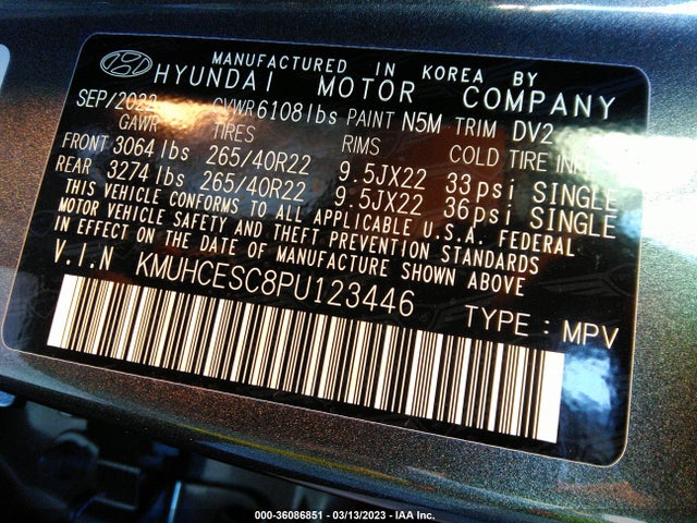 2023 GENESIS GV80 VIN: KMUHCESC8PU123446