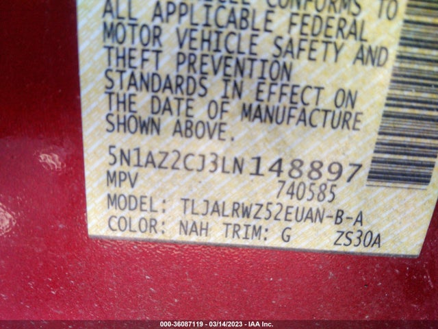 2020 Nissan Murano, VIN: 5N1AZ2CJ3LN148897