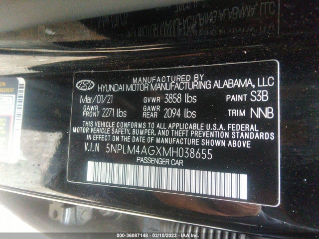Hyundai ELANTRA SEL 2021 5NPLM4AGXMH038655 Image 11