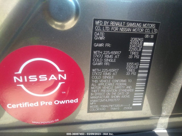 Nissan ROGUE S 2018 KNMAT2MT4JP617177 Image 9