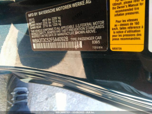 WBA3T3C52F5A40928 BMW 4 Series 435i