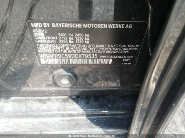 WBAFR9C59DDX79535 BMW 5 Series 550i