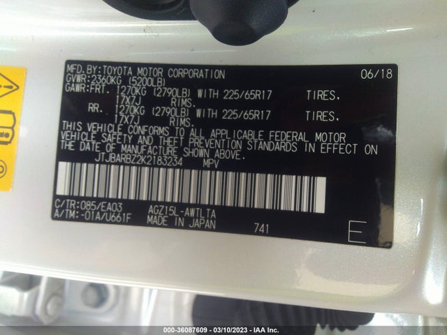 2019 Lexus NX, VIN: JTJBARBZ2K2183234