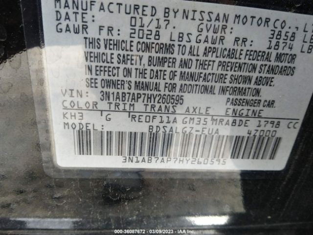 3N1AB7AP7HY260595 Nissan SENTRA SL