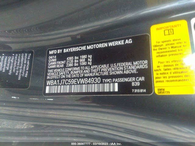 BMW 2 Series M235i 2014 WBA1J7C59EVW84930 Image 9