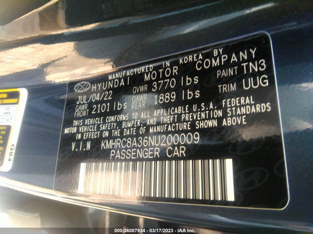 Hyundai Venue Limited 2022 KMHRC8A36NU200009 Image 9