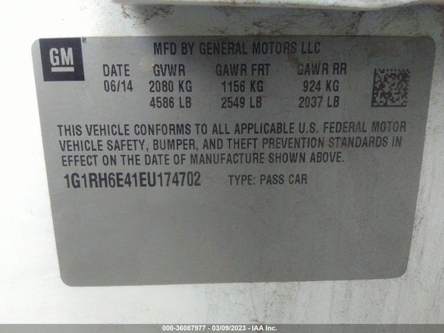 Chevrolet Volt 2014 1G1RH6E41EU174702 Image 11