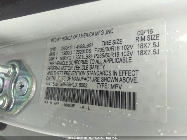 Acura Rdx W 2017 5J8TB4H58HL018062 Image 9