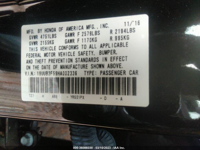 19UUB3F59HA002336 Acura Tlx V6 W/technology Pkg