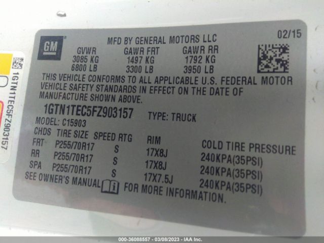 1GTN1TEC5FZ903157 GMC SIERRA 1500