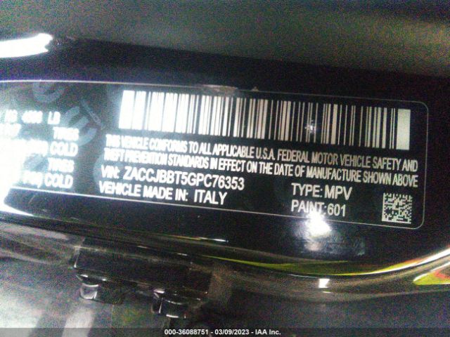 ZACCJBBT5GPC76353 Jeep Renegade Latitude