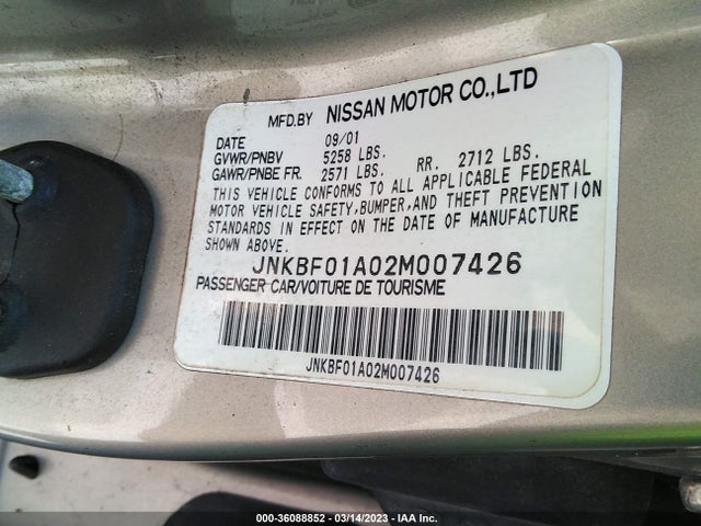 2002 INFINITI Q45 VIN: JNKBF01A02M007426