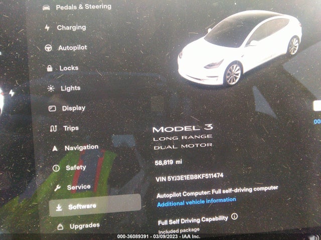 Tesla Model 3 Long Range/performance 2019 5YJ3E1EB8KF511474 Image 8
