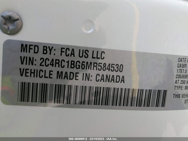 Chrysler Pacifica Touring L 2021 2C4RC1BG6MR584530 Image 9