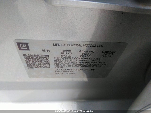 Chevrolet MALIBU LT 2020 1G1ZD5ST2LF027159 Image 10