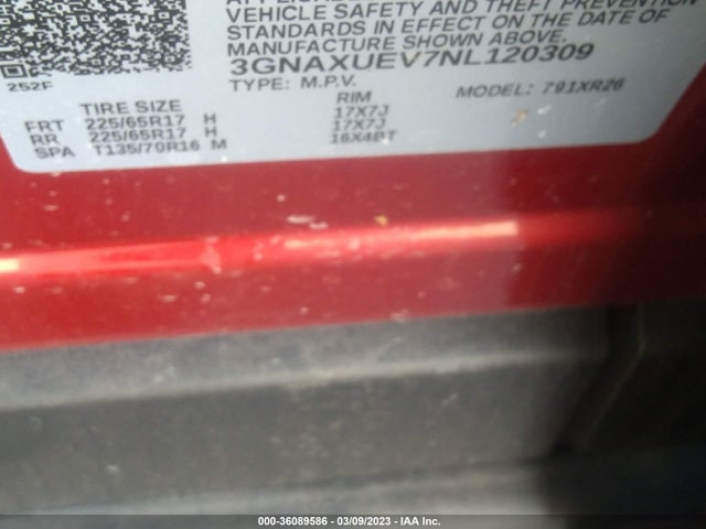 Chevrolet EQUINOX LT 2022 3GNAXUEV7NL120309 Image 9
