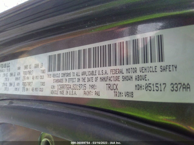 RAM 1500 Slt 2018 1C6RR7GG4JS319715 Image 10