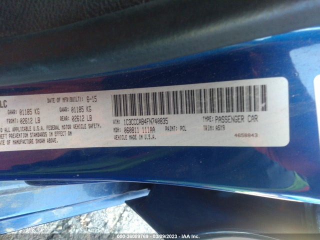 Chrysler 200 Limited 2015 1C3CCCAB4FN740835 Image 9