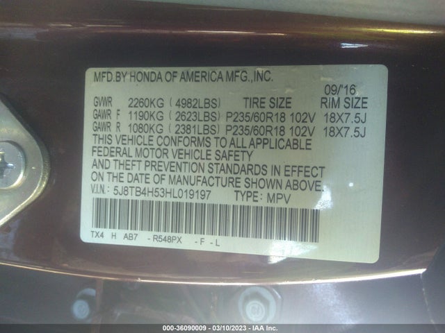 Acura Rdx W 2017 5J8TB4H53HL019197 Image 11