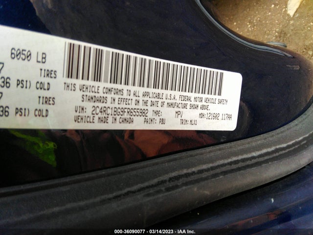 2C4RC1BG9FR655982 Chrysler Town & Country Touring
