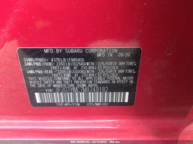 JF2GTHMC7M8248182 Subaru Crosstrek Limited