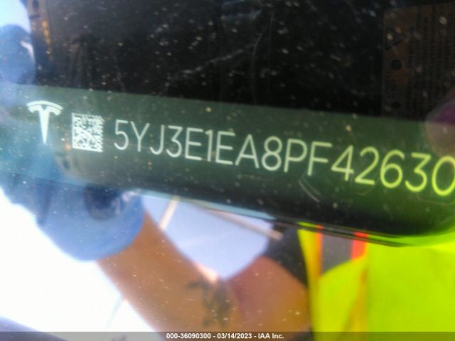 5YJ3E1EA8PF426309 Tesla MODEL 3