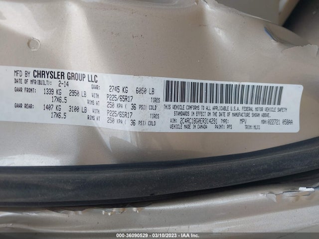 2C4RC1BG0ER314291 Chrysler Town & Country Touring