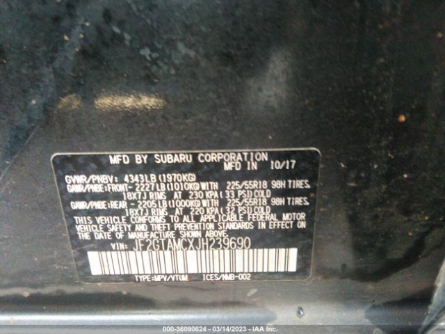 JF2GTAMCXJH239690 Subaru Crosstrek Limited