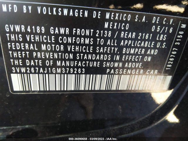 3VW267AJ1GM379263 Volkswagen Jetta Sedan 1.4t S