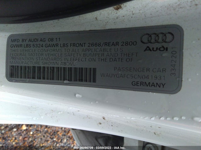 Audi A7 3.0 Premium Plus 2012 WAUYGAFC5CN041931 Image 9