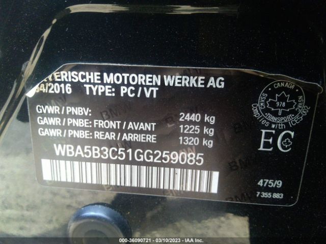 WBA5B3C51GG259085 BMW 5 Series 535i Xdrive