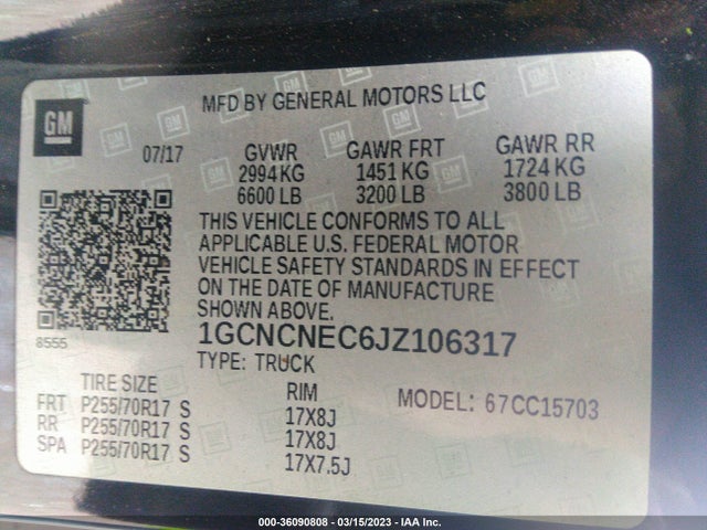 Chevrolet Silverado 1500 Ls 2018 1GCNCNEC6JZ106317 Image 10