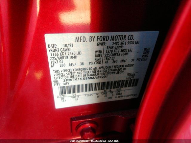 3FMTK1SS8MMA59291 Ford Mustang Mach-e Select