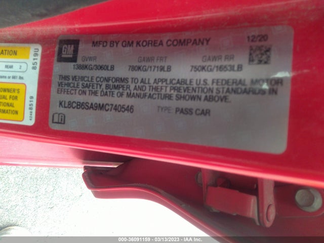 Chevrolet SPARK LS 2021 KL8CB6SA9MC740546 Image 11