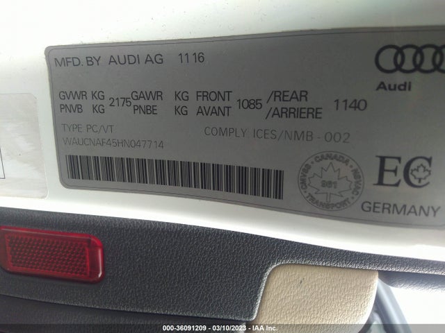 WAUCNAF45HN047714 Audi A4 Technik