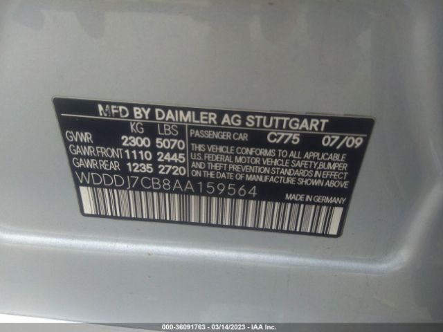 WDDDJ7CB8AA159564 Mercedes-Benz Cls-class Cls 550