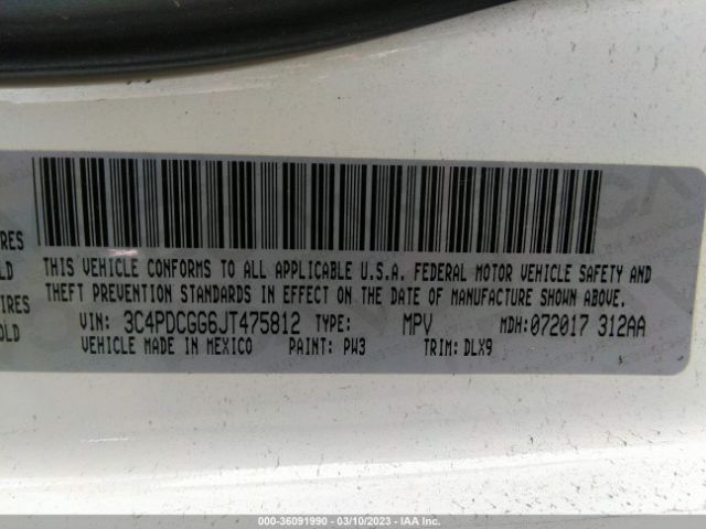 3C4PDCGG6JT475812 Dodge Journey Crossroad