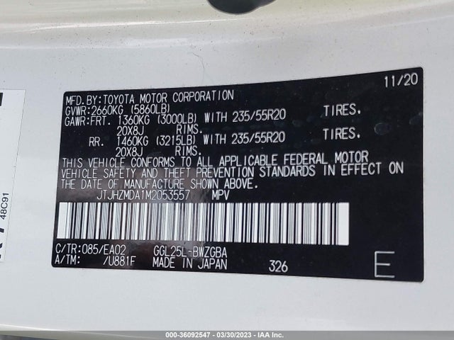 JTJHZMDA1M2053557 Lexus Rx Rx 350