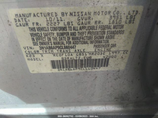 3N1AB6AP9CL660447 Nissan Sentra 2.0 S