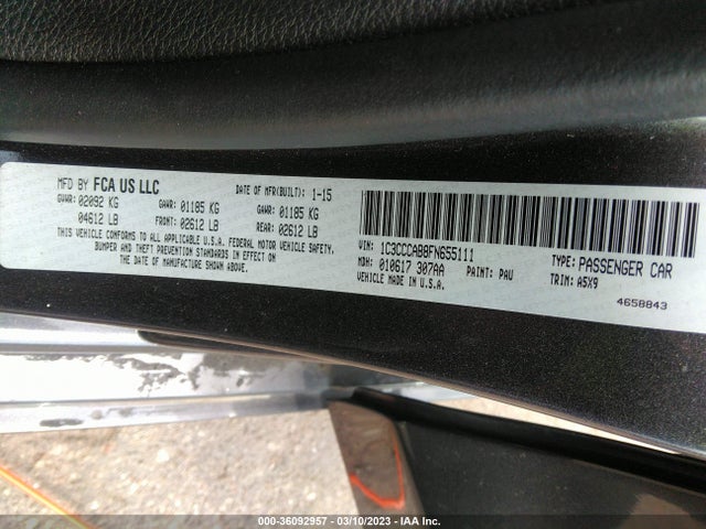 Chrysler 200 Limited 2015 1C3CCCAB8FN655111 Image 9