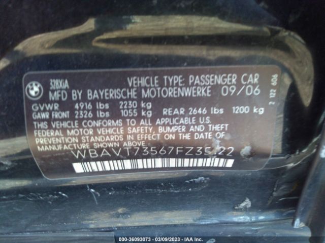 WBAVT73567FZ35122 BMW 3 Series 328xi
