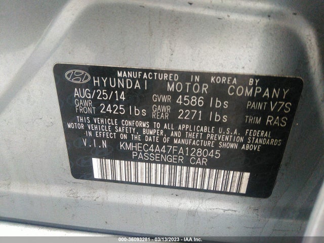 2015 Hyundai Sonata, VIN: KMHEC4A47FA128045