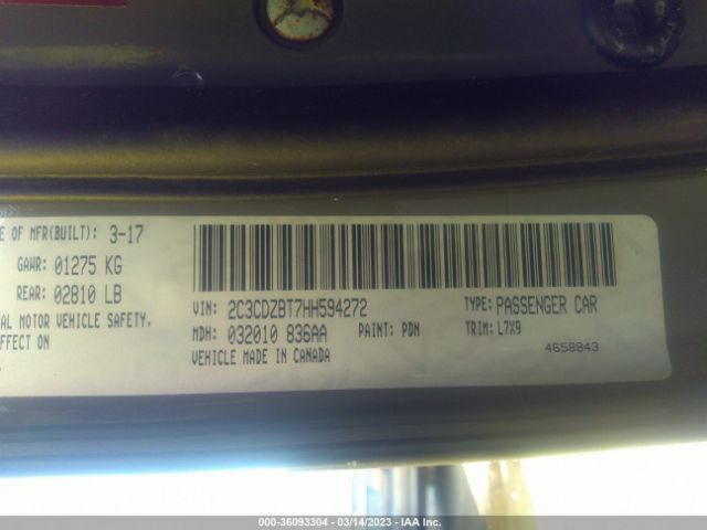 2C3CDZBT7HH594272 Dodge Challenger R/t