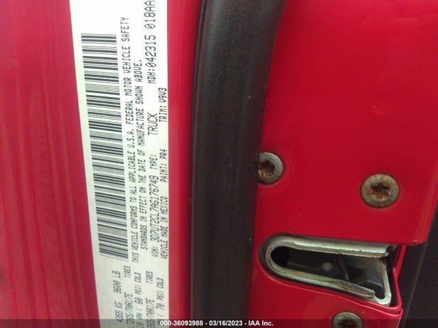2010 DODGE RAM 2500 SLT VIN: 3D7UT2CL7AG176749