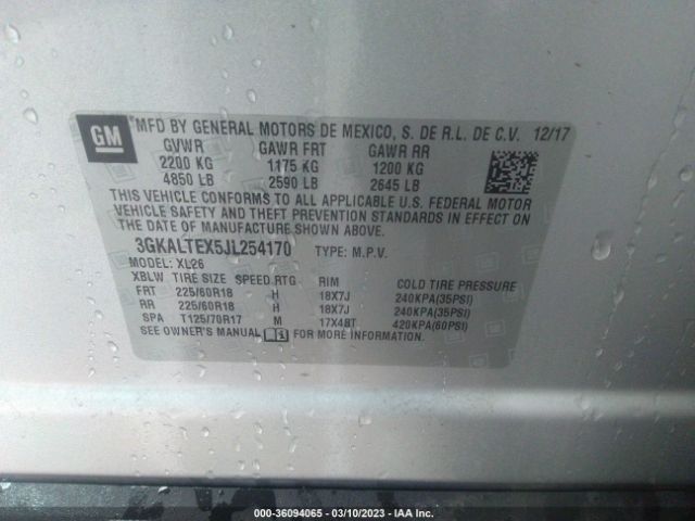 3GKALTEX5JL254170 GMC Terrain Sle