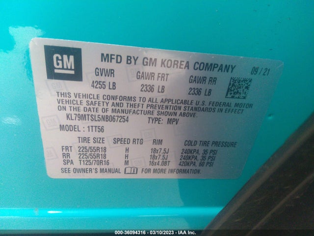 Chevrolet Trailblazer Rs 2022 KL79MTSL5NB067254 Image 11