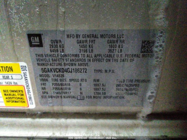 5GAKVCKD4GJ186272 Buick Enclave Premium