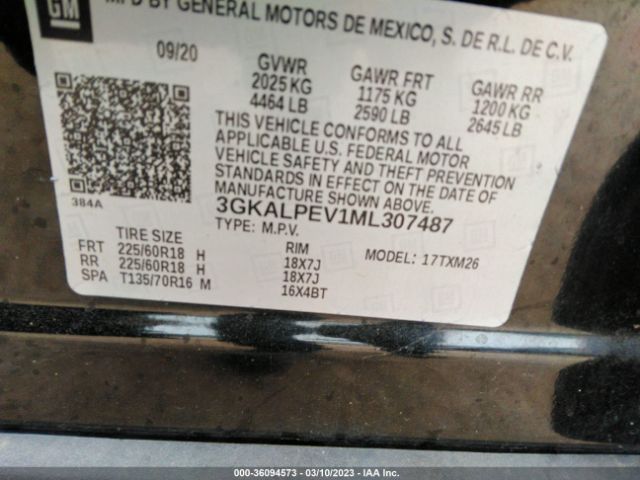 3GKALPEV1ML307487 GMC Terrain Slt