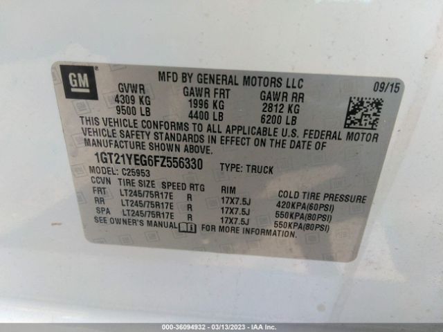 1GT21YEG6FZ556330 GMC Sierra 2500hd Sle